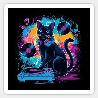 The Groovy Cat DJ Sticker